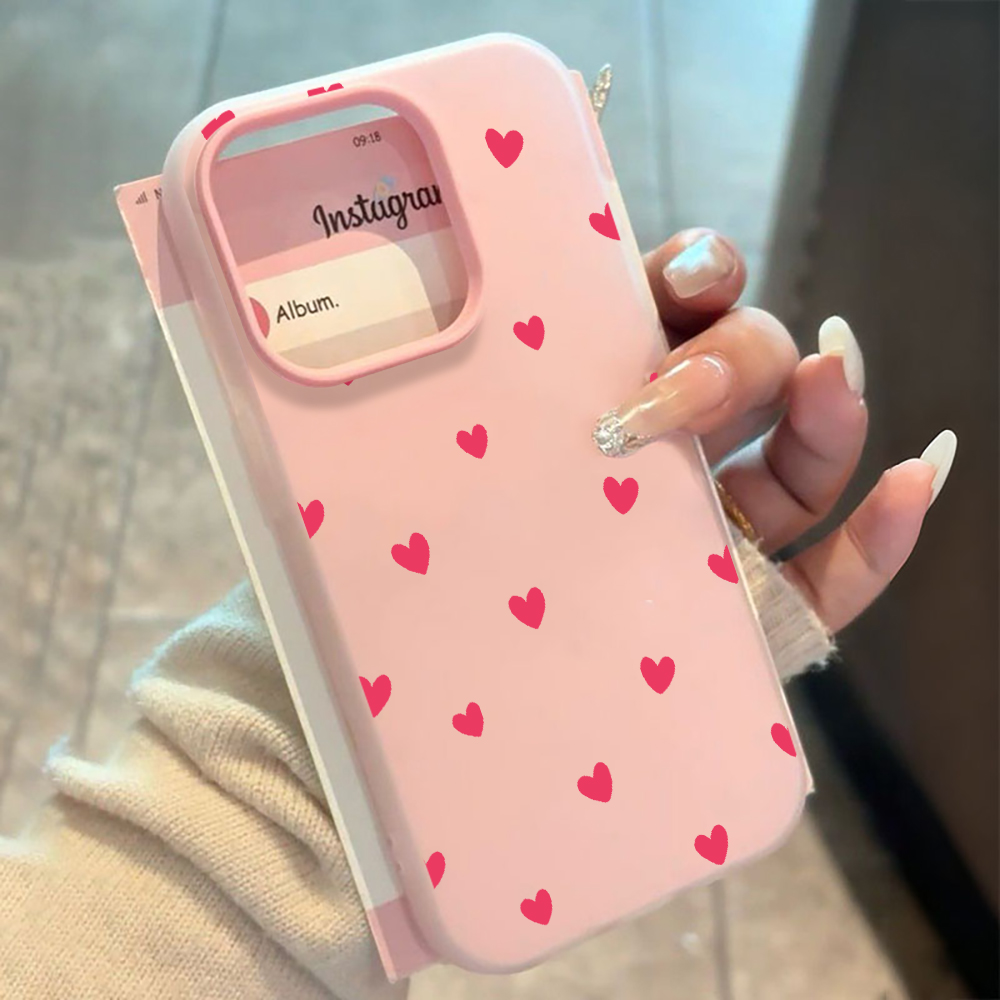 Red Love Heart Pattern Phone C - Xiaomi Redmi Note 13 ulasan dan harga