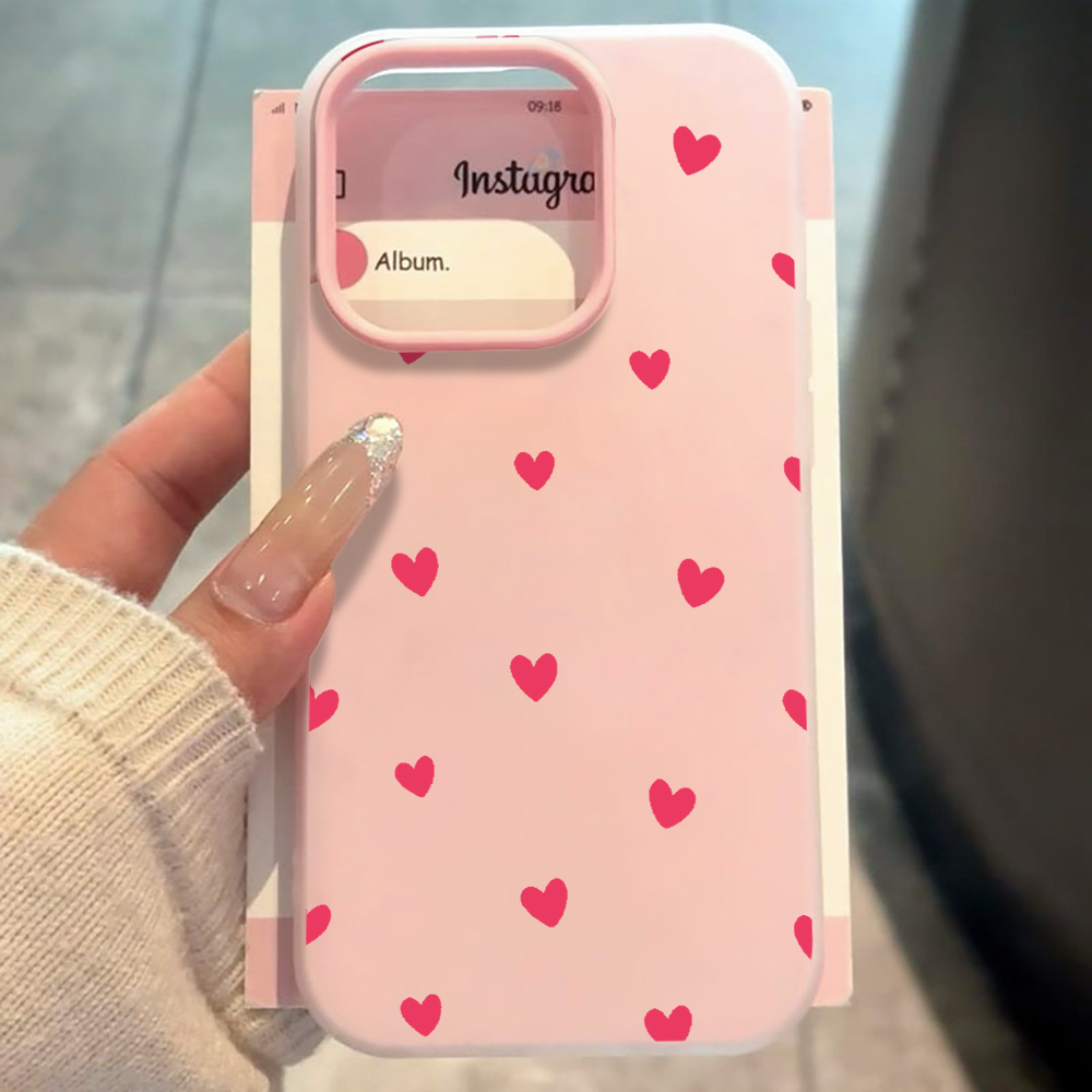 Red Love Heart Pattern Phone C - Xiaomi Redmi Note 13 ulasan dan harga
