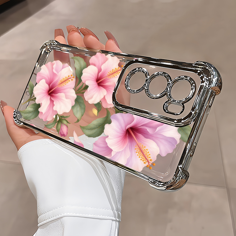 Pink Hibiscus Flowers Pattern  - Oppo Reno 12 ulasan dan harga