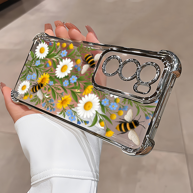 Cute Bee Daisy Floral Pattern  - Oppo Reno 12 ulasan dan harga
