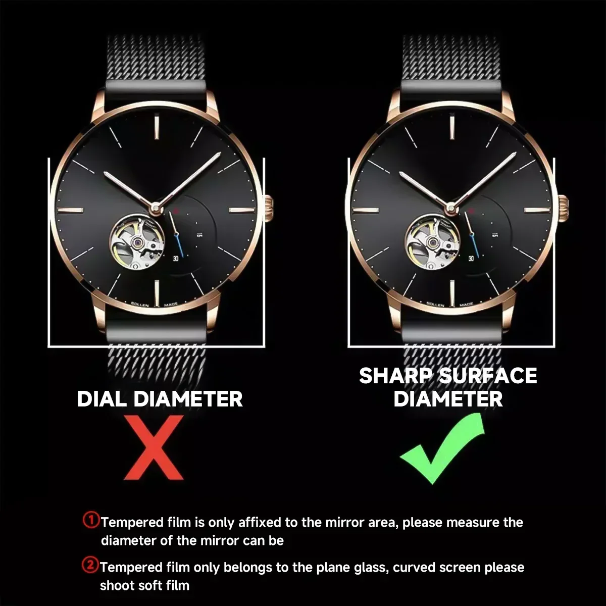 26-46mm Universal Tempered Gla - Smartwatch Screen Film ulasan dan harga