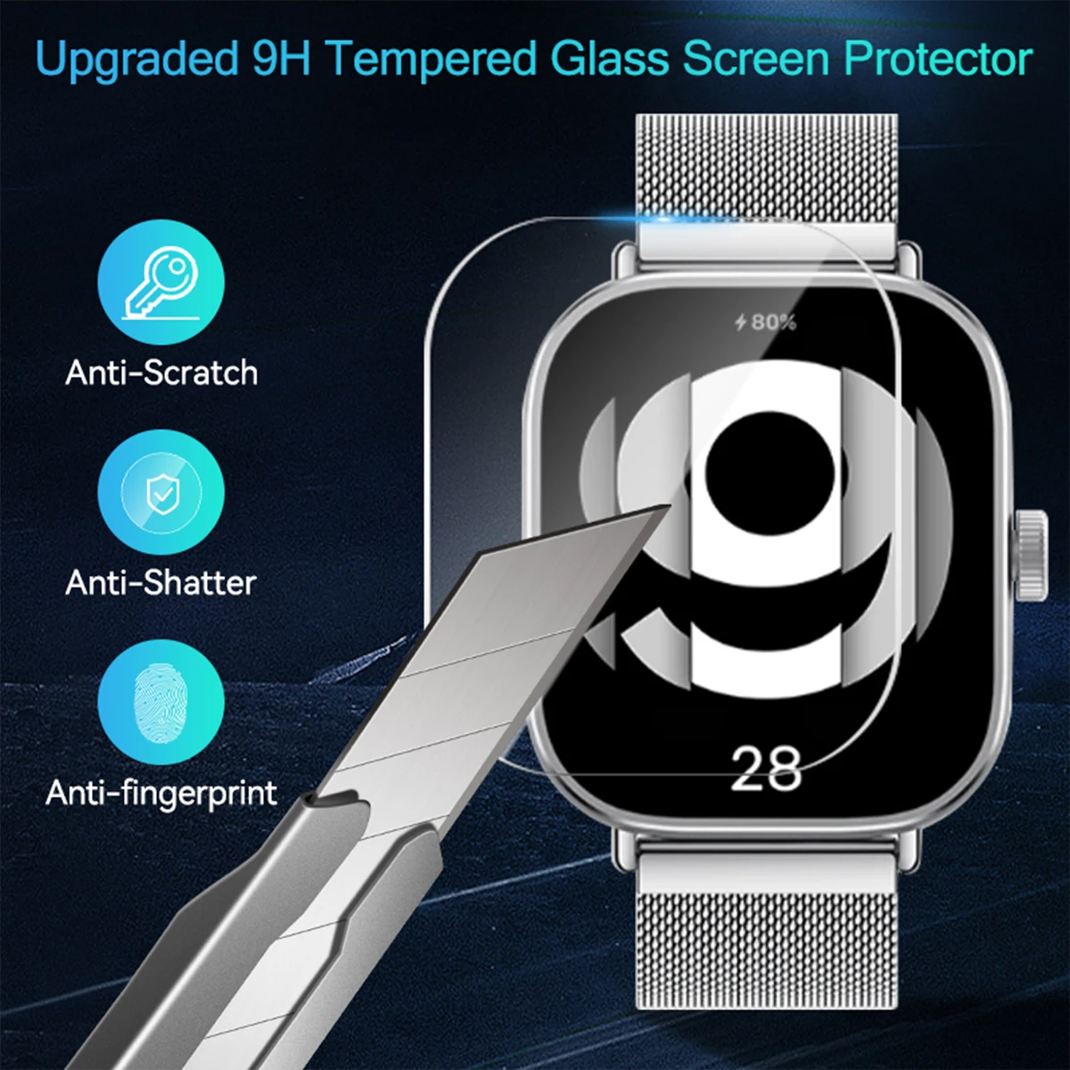 Tempered Glass for Xiaomi Redm - Smartwatch Screen Film ulasan dan harga