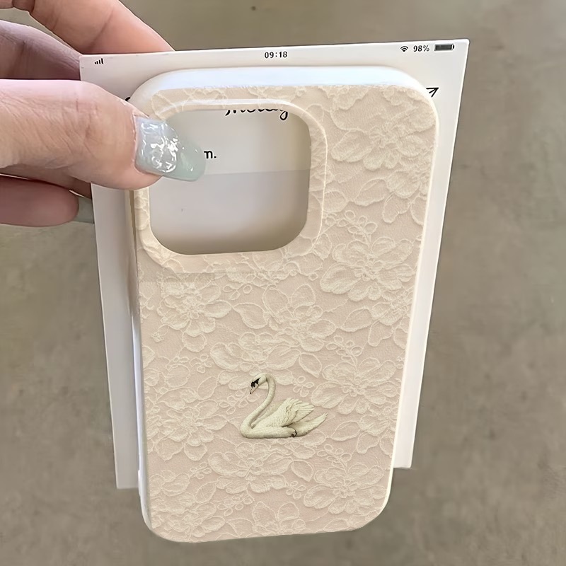 Lace Swan Pattern Lychee Textu - Apple Iphone 15 ulasan dan harga